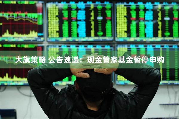 大旗策略 公告速递：现金管家基金暂停申购
